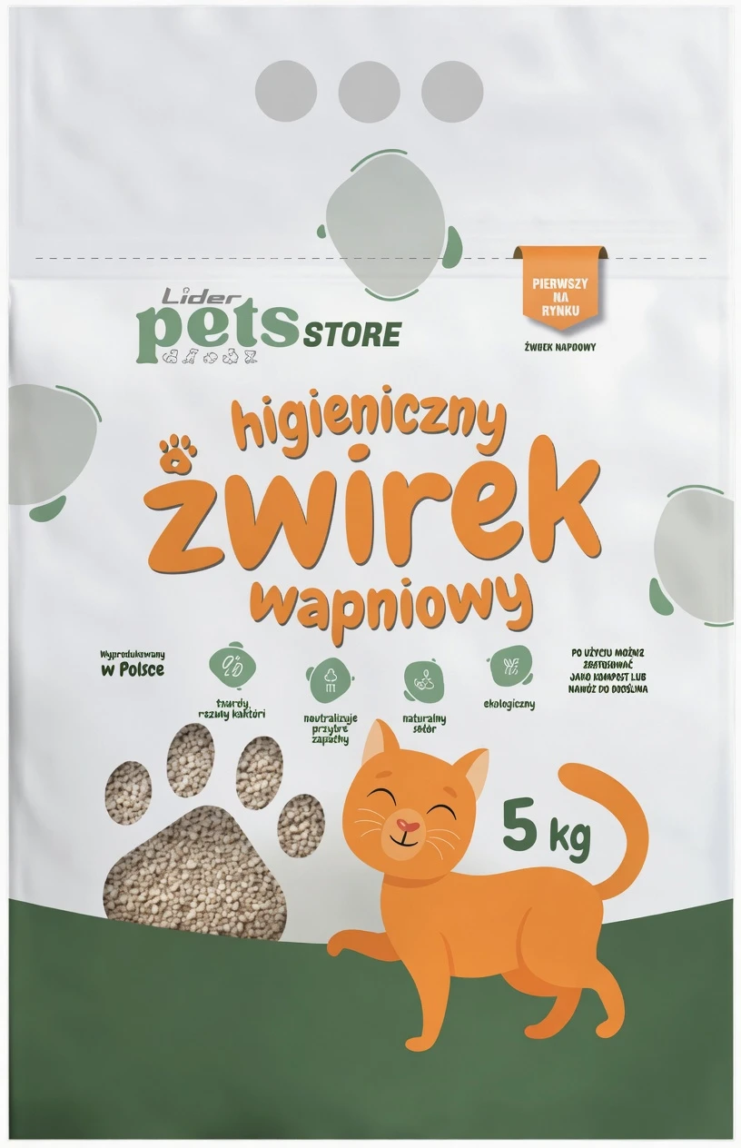 Higieniczny Żwirek wapniowy Lider Pets 5kg